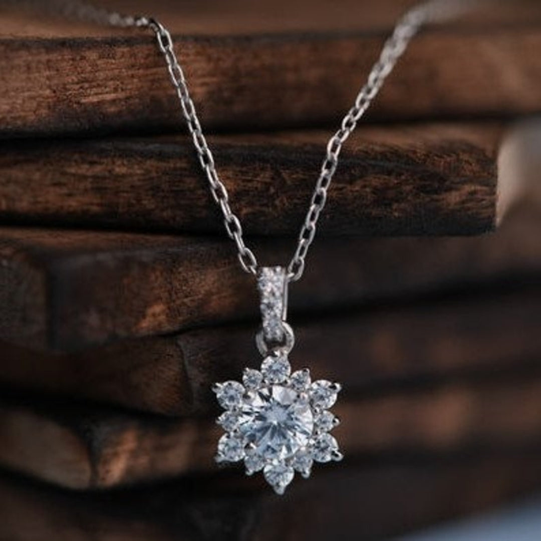 Joyous Round Cut Diamond Necklace