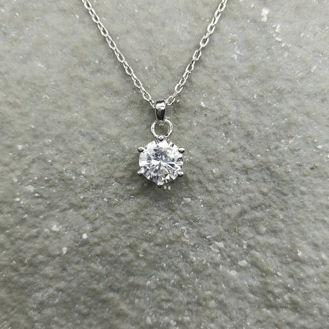 Mystic Round Cut Diamond Necklace