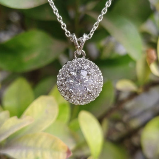 Perfect Round Cut Diamond Necklace