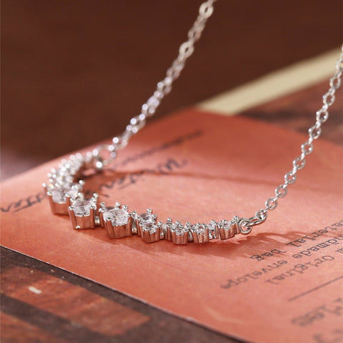 Appropriate 1.20 CT Round Cut Diamond Necklace