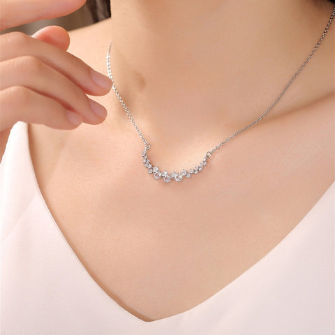 Appropriate 1.20 CT Round Cut Diamond Necklace