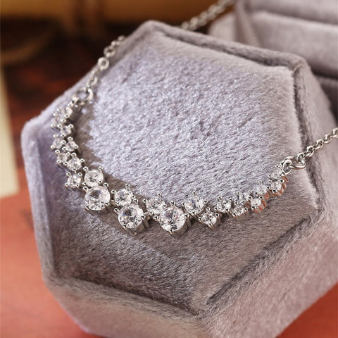 Appropriate 1.20 CT Round Cut Diamond Necklace