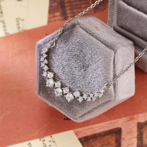 Appropriate 1.20 CT Round Cut Diamond Necklace