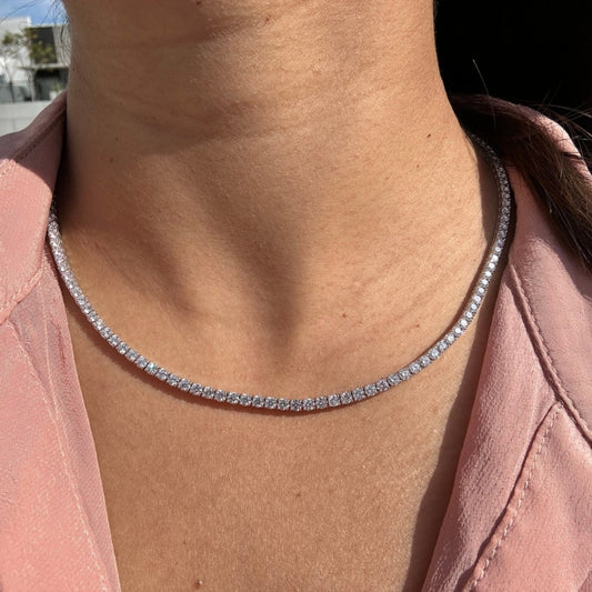 Moissanite 10.00 CT Round Cut Diamond Necklace