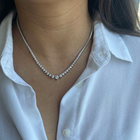 Moissanite 9.00 CT Round Cut Diamond Necklace