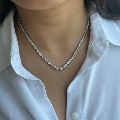 Moissanite 9.00 CT Round Cut Diamond Necklace