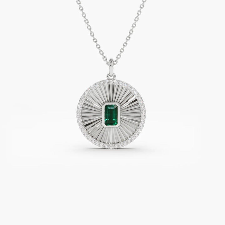 5.95 Emerald Cut Moissanite Antique Wedding Necklace for Perfect Jewelry Occasion