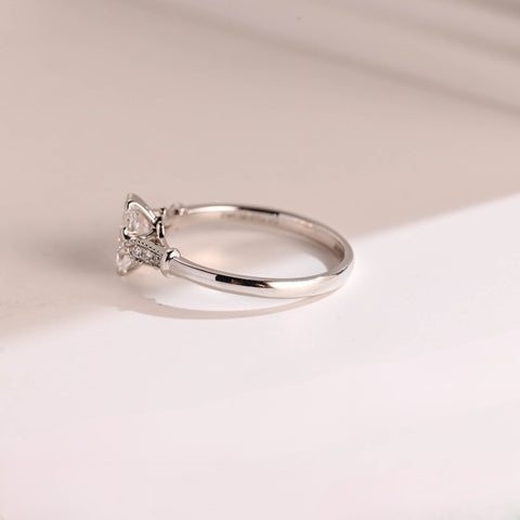 Luminouse Cushion Cut Diamond Wedding Ring