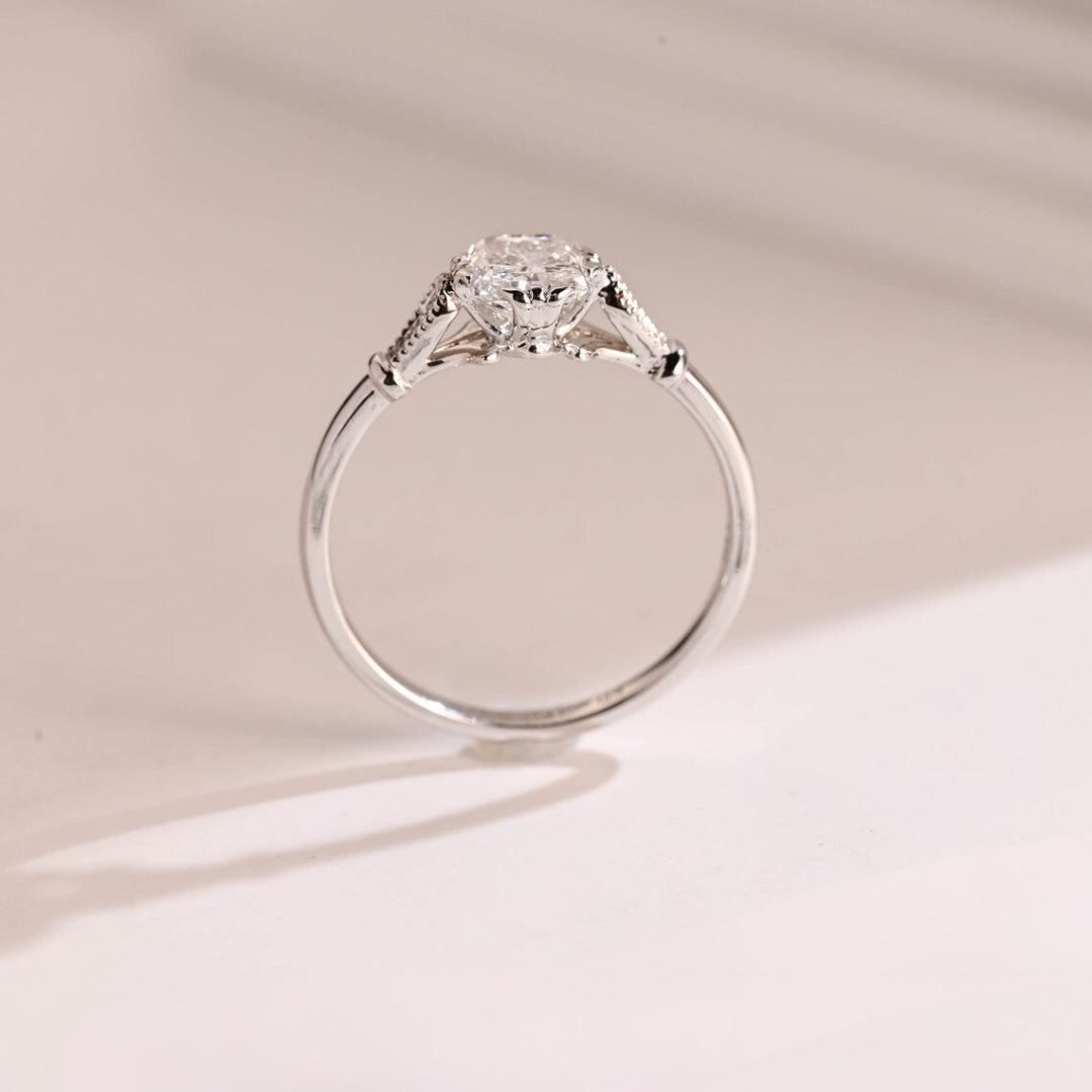 Luminouse Cushion Cut Diamond Wedding Ring