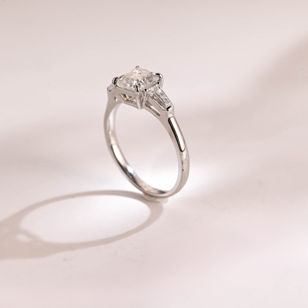 Prettiness Asscher Cut Diamond Anniversary Ring