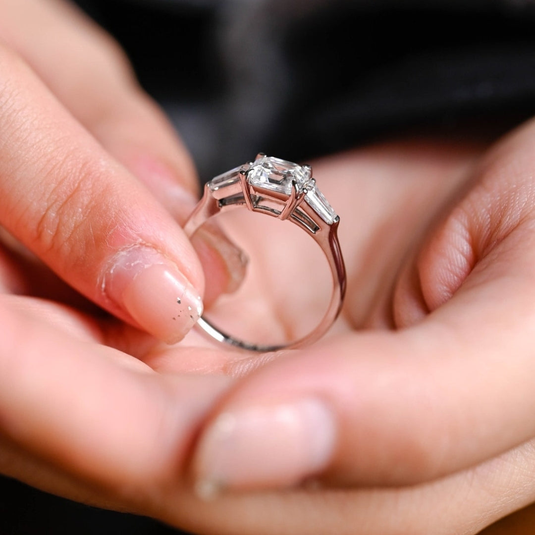 Prettiness Asscher Cut Diamond Anniversary Ring