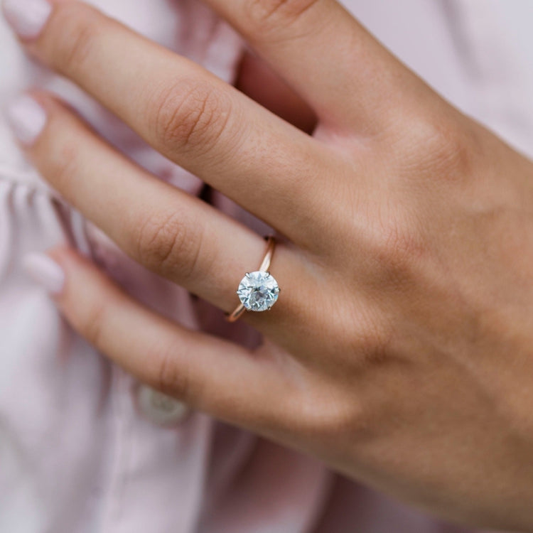 Moissanite Solitaire Diamond Ring