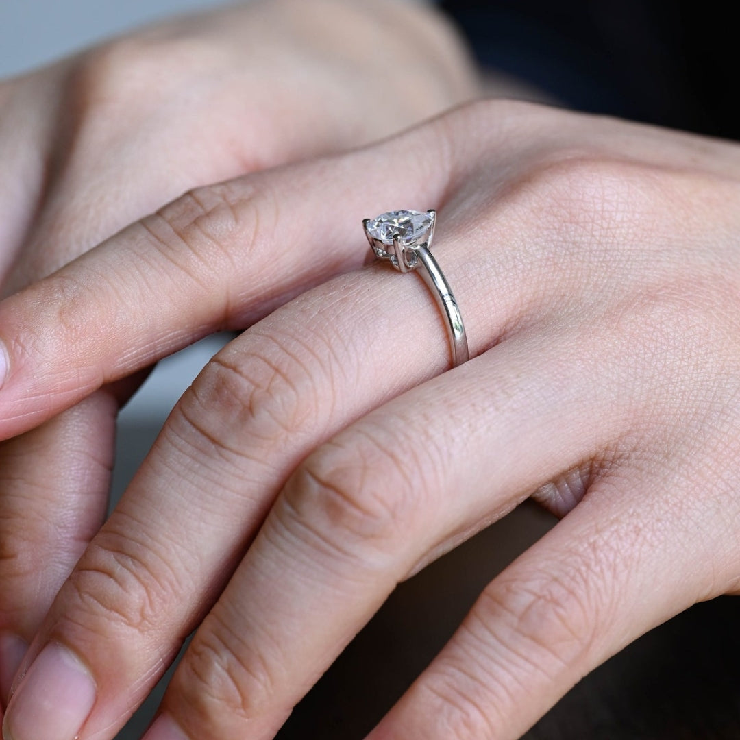 Ecospark Heart Cut Diamond Anniversary Ring