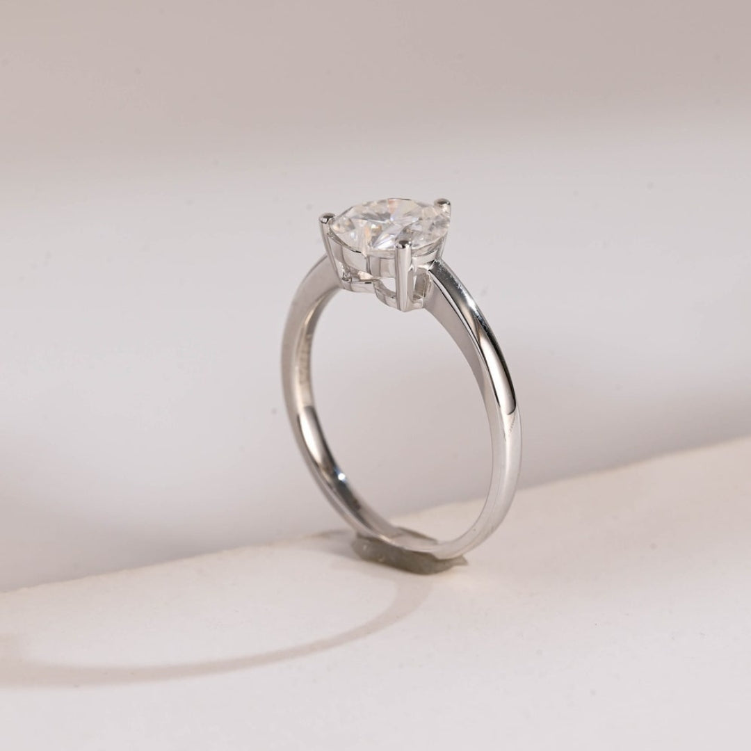 Ecospark Heart Cut Diamond Anniversary Ring