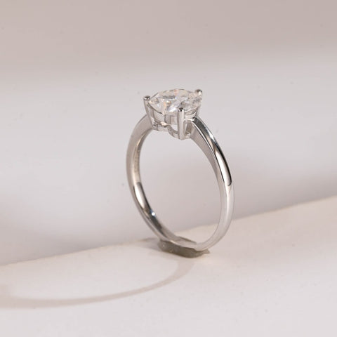 Ecospark Heart Cut Diamond Anniversary Ring