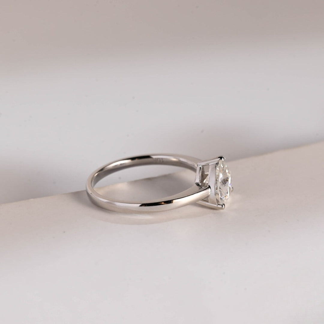 Ecospark Heart Cut Diamond Anniversary Ring