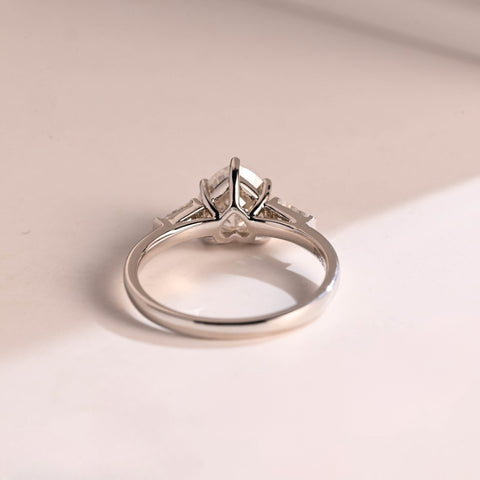 Synthishine Heart Cut Diamond Handmade Ring