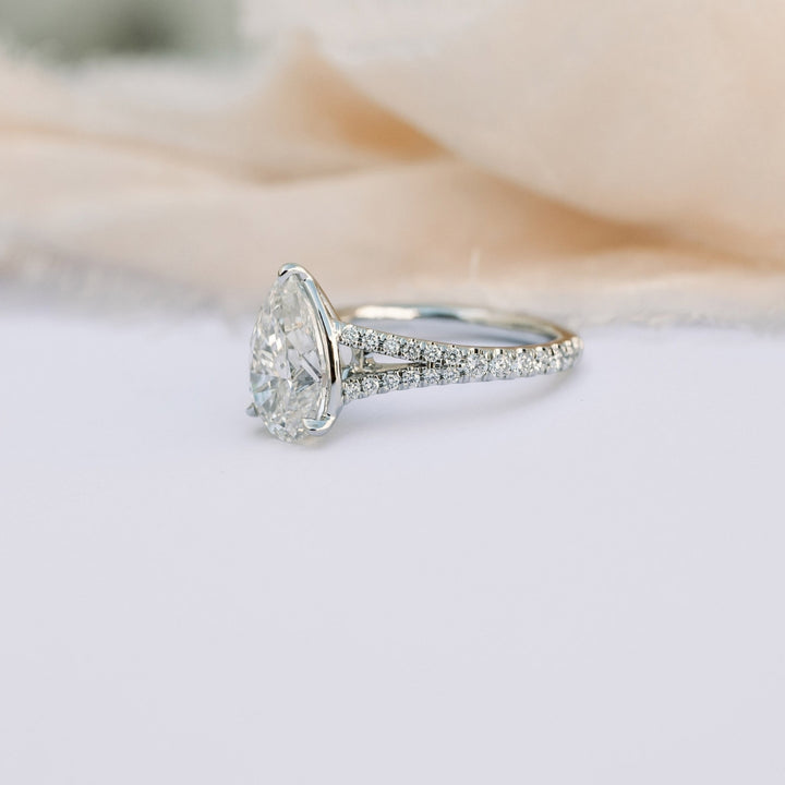 Moissanite 3.60 CT Pear Cut Diamond Boho & Hippie Anniversary Ring