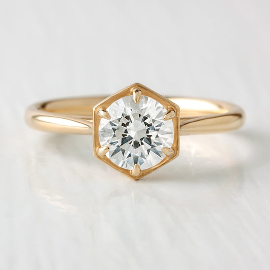 Moissanite 1.70 CT Round Cut Diamond Edwardian Engagement Ring