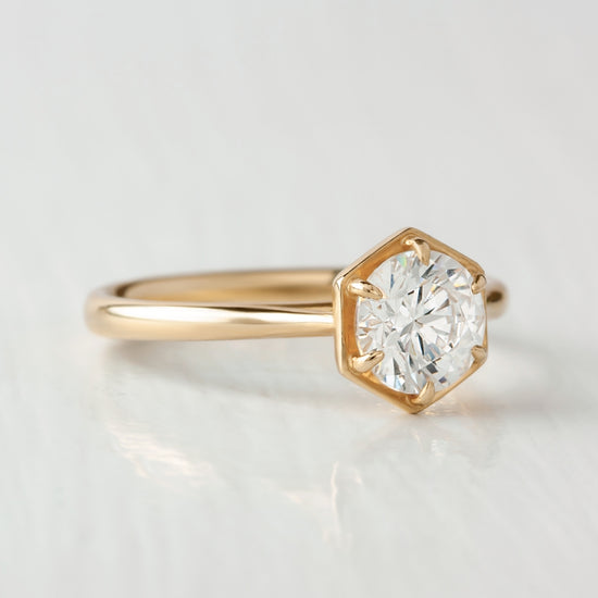 Moissanite 1.70 CT Round Cut Diamond Edwardian Engagement Ring