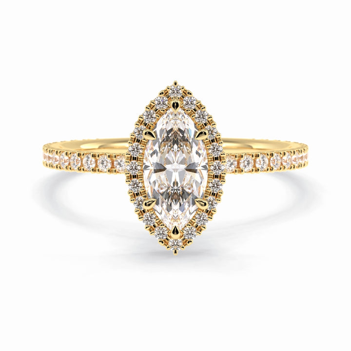 Lab Grown 2.12 CT Marquise Cut Diamond Avant Garde Engagement Ring