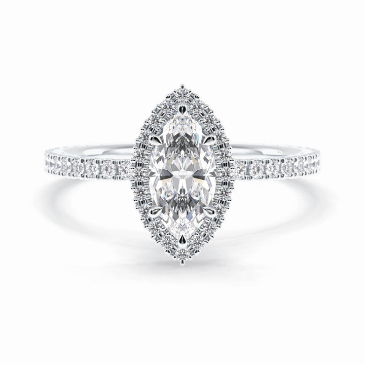 Lab Grown 2.12 CT Marquise Cut Diamond Avant Garde Engagement Ring