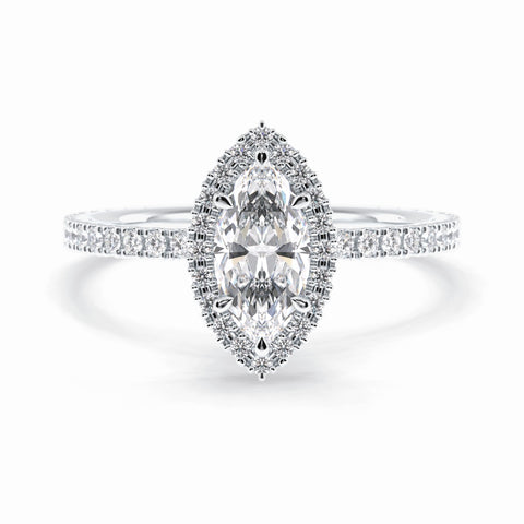 Lab Grown 2.12 CT Marquise Cut Diamond Avant Garde Engagement Ring