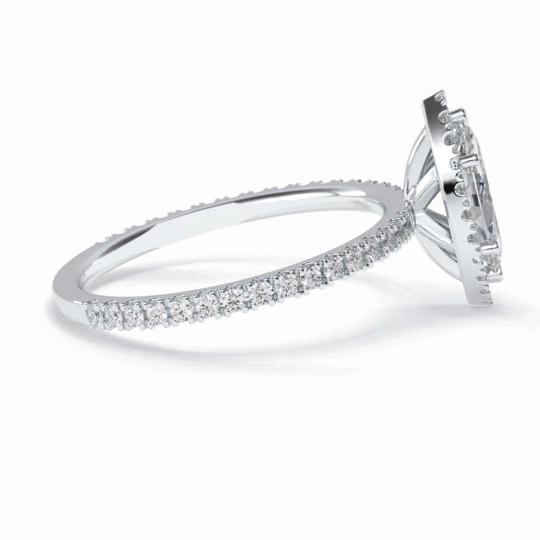 Lab Grown 2.12 CT Marquise Cut Diamond Avant Garde Engagement Ring