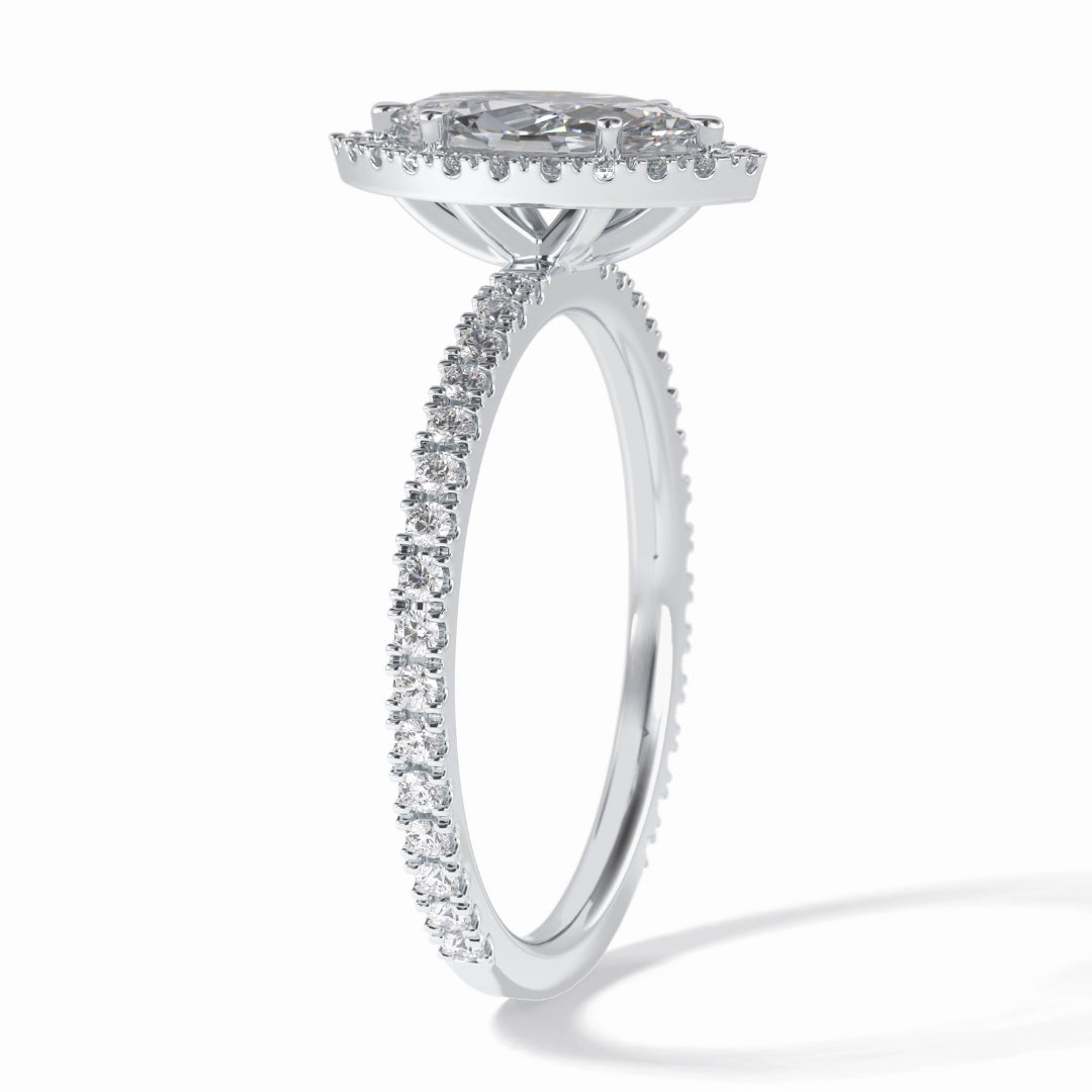 Lab Grown 2.12 CT Marquise Cut Diamond Avant Garde Engagement Ring