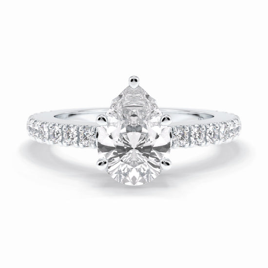 Lab Grown 2.25 CT Pear Cut Diamond Celtic Anniversary Ring