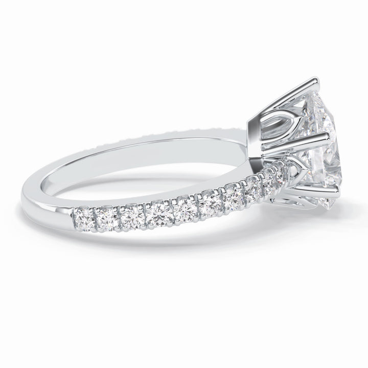 Lab Grown 2.25 CT Pear Cut Diamond Celtic Anniversary Ring