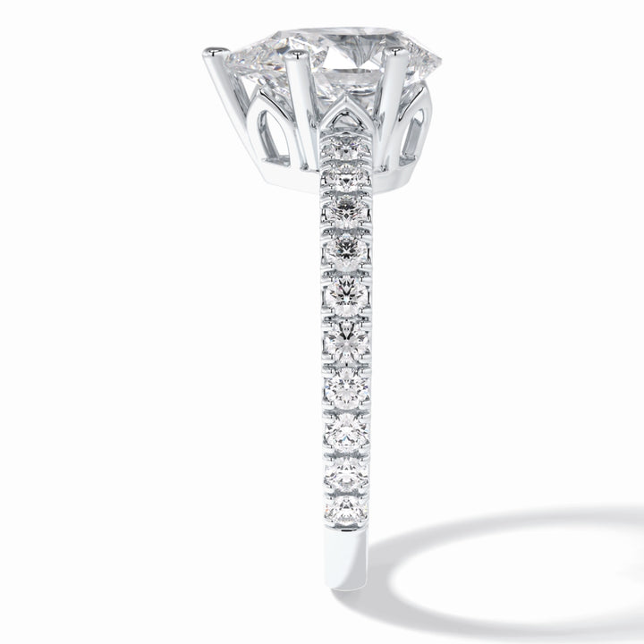 Lab Grown 2.25 CT Pear Cut Diamond Celtic Anniversary Ring