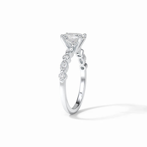 Lab Grown 1.45 CT Oval Cut Diamond Minimalist Handmade Ring