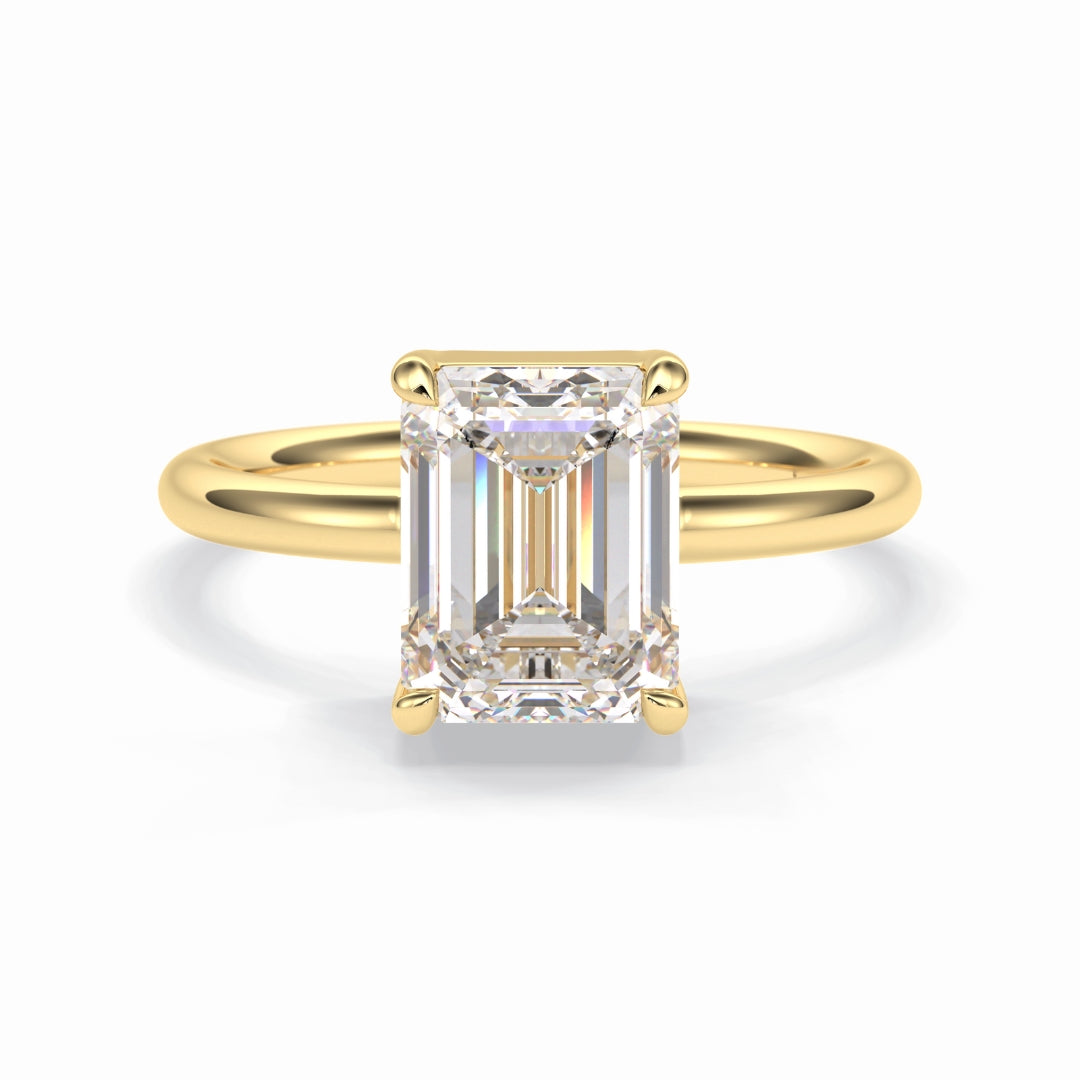 Lab Grown 2.61 CT Emarald Cut Diamond Victorian Anniversary Ring