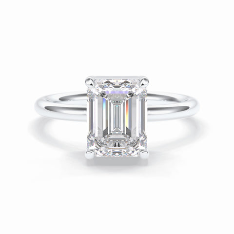 Lab Grown 2.61 CT Emarald Cut Diamond Victorian Anniversary Ring