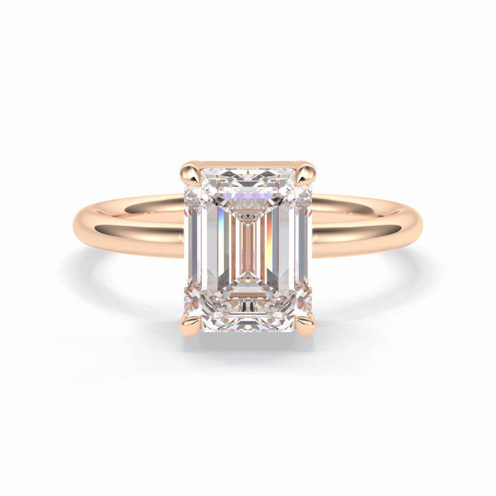 Lab Grown 2.61 CT Emarald Cut Diamond Victorian Anniversary Ring