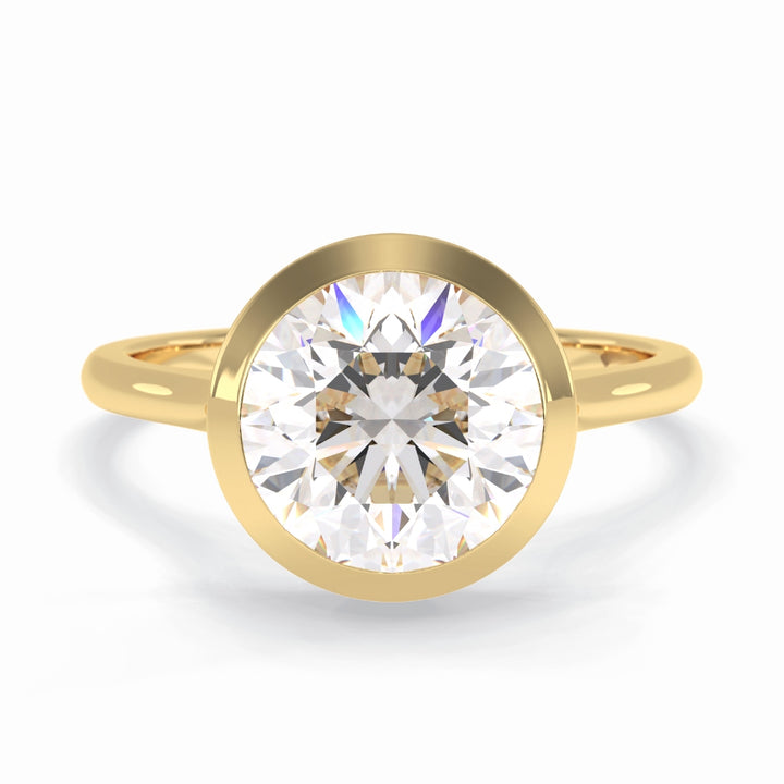 Lab Grown 2.90 CT Round Cut Diamond Boho & Hippie Engagement Ring