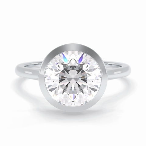 Lab Grown 2.90 CT Round Cut Diamond Boho & Hippie Engagement Ring