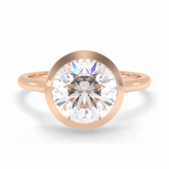 Lab Grown 2.90 CT Round Cut Diamond Boho & Hippie Engagement Ring