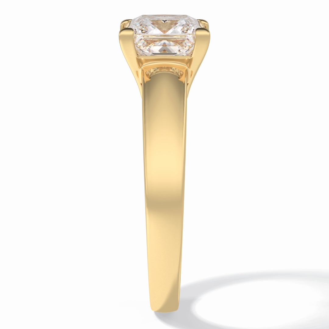 Lab Grown 2.07 CT Princess Cut Diamond Celtic Wedding Ring