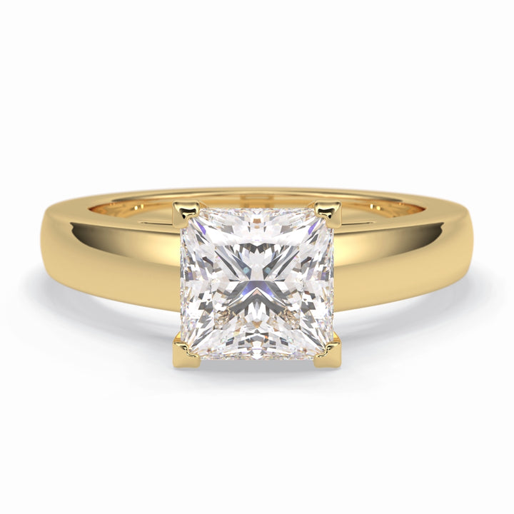 Lab Grown 2.07 CT Princess Cut Diamond Celtic Wedding Ring