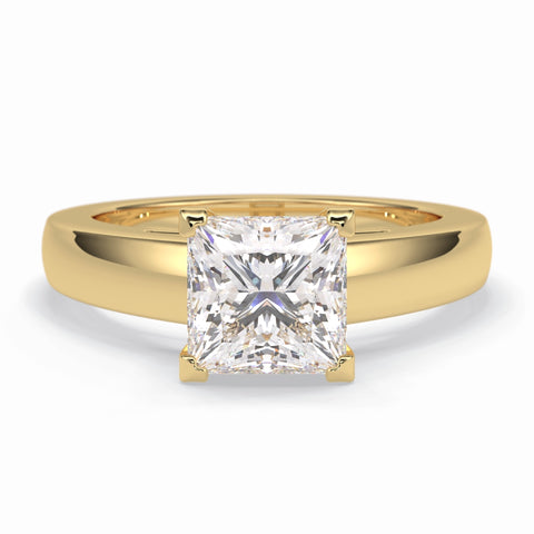 Lab Grown 2.07 CT Princess Cut Diamond Celtic Wedding Ring