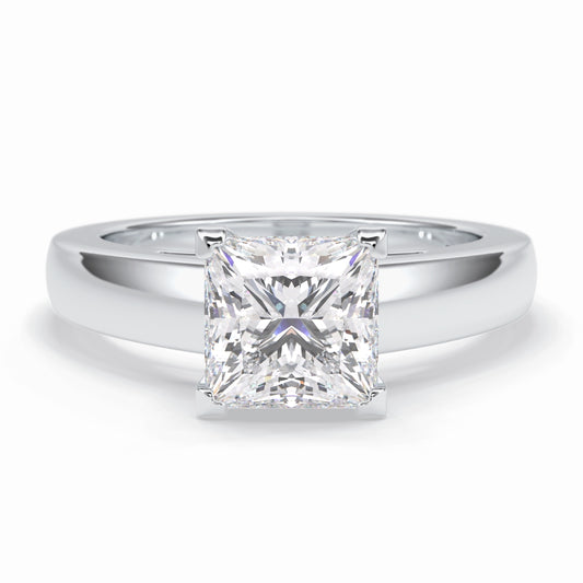 Lab Grown 2.07 CT Princess Cut Diamond Celtic Wedding Ring