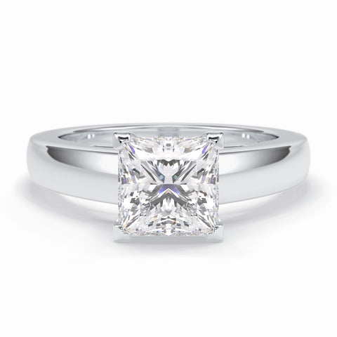 Lab Grown 2.07 CT Princess Cut Diamond Celtic Wedding Ring