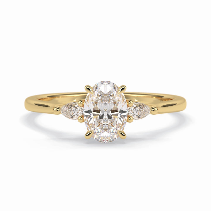 Lab Grown 2.00 CT Oval Cut Diamond Art Deco Engagement Ring