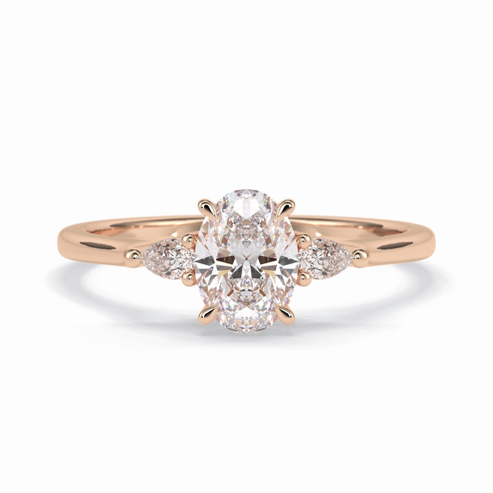 Lab Grown 2.00 CT Oval Cut Diamond Art Deco Engagement Ring