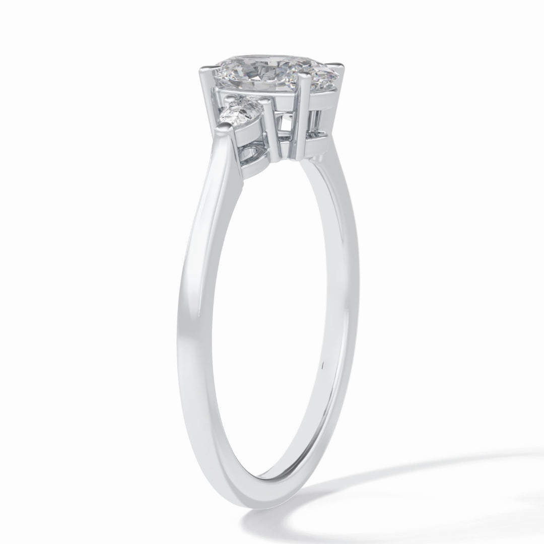 Lab Grown 2.00 CT Oval Cut Diamond Art Deco Engagement Ring