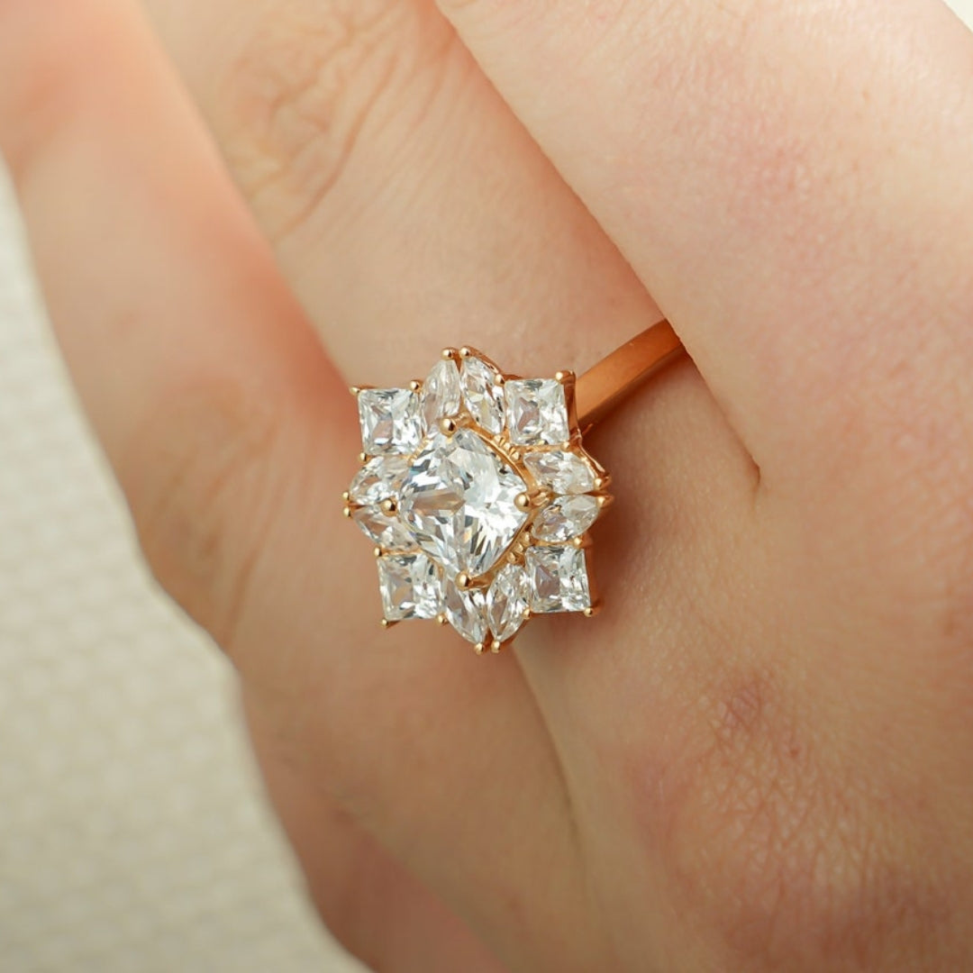 Handpicked Cushion Cut Diamond Wedding Ring