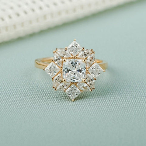 Handpicked Cushion Cut Diamond Wedding Ring