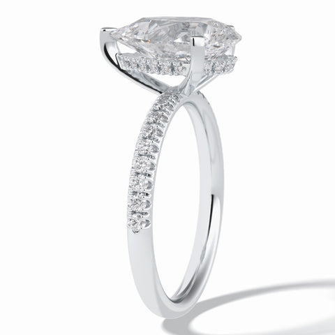 Lab Grown 3.36 CT Pear Cut Diamond Celtic Engagement Ring